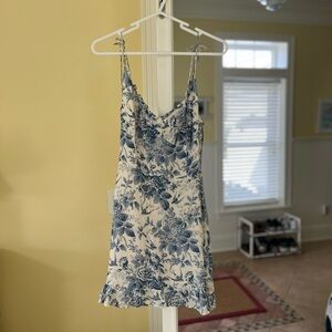 Blue and White floral Reformation Esther dress